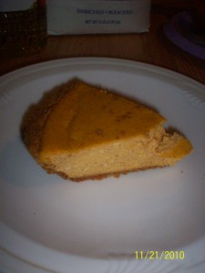Pumpkin Cheesecake Result