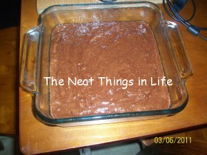 flourless cake before the oven