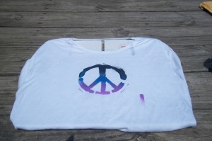 spray painted shirt