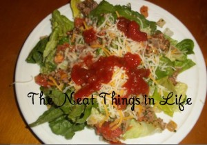 Taco Salad with Turkey Burger