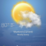 Weather from locked HTC Droid Screen