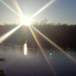 Sun Setting off River
