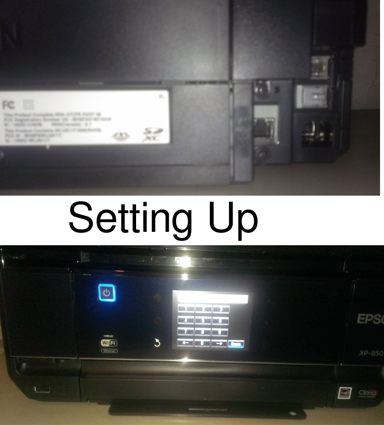 setting up the epson