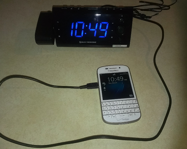 charging phone clock
