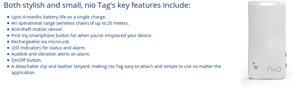 Nio Tag Features